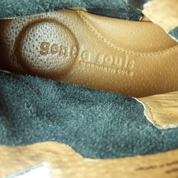 Gentle Souls Kenneth Cole Boot Women 7.5 Black Binta Moto Bootie2 Leather Buckle - Picture 12 of 14